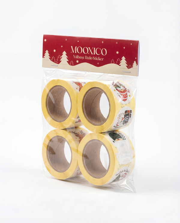 Mooxico Yılbaşı Rulo Sticker Seti – Christmas 4’lü Paket