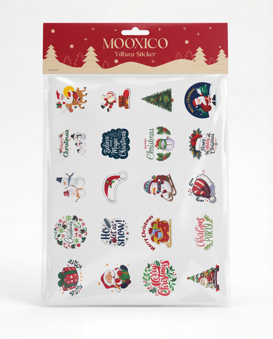 Mooxico Yılbaşı Sticker Sayfası – Christmas Sheet (Çoklu Desen)